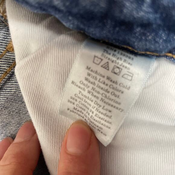 Everlane The High Rise Straight Jean Womens Medium Wash - Picture 7 of 10